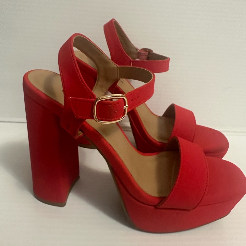 Call It Spring Red Platform Heels